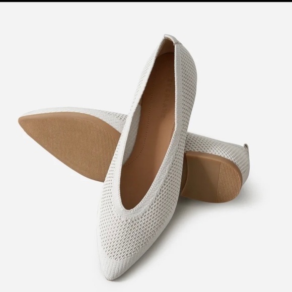 Everlane Shoes - Everlane The 40-Hour Flats in ReKnit Pointed Toe Gray Size 9